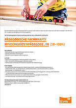 Pädagogische Fachkraft/Kindergartenpädagoge_in (50-100%)