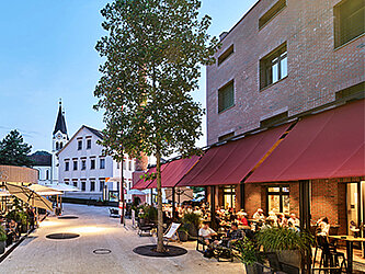 Foto von Am Garnmarkt mit Abendstimmung.