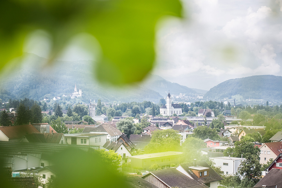 Lustaufnahme vom Dorf Röthis in Vorarlberg. Lustaufnahme vom Dorf Röthis in Vorarlberg.